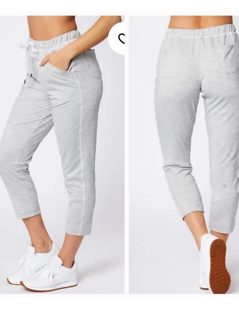 Scorpio Sol Light Gray Pinstripe Joggers Large Lounge Comfort